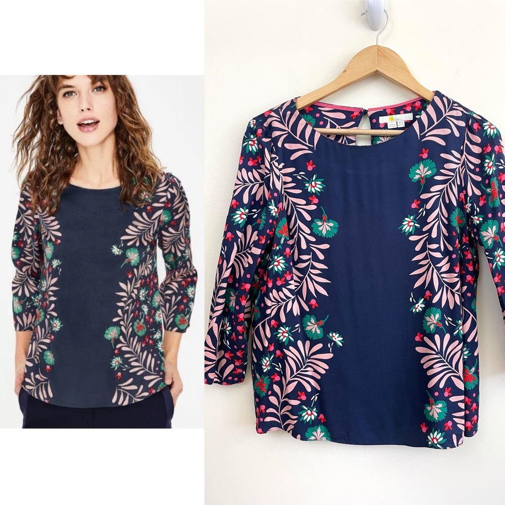 Boden Larissa Floral Top, EUC